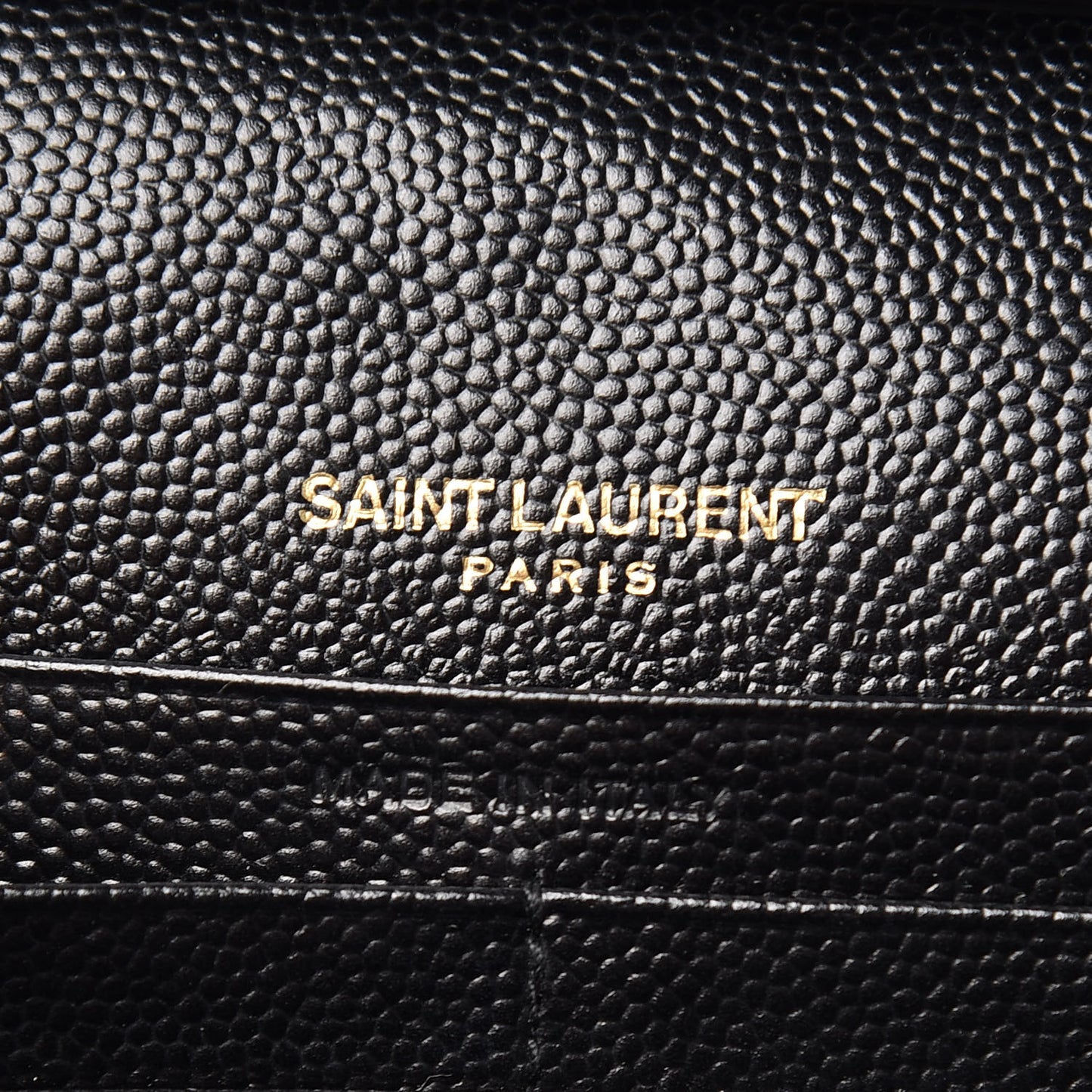 Grain De Poudre Matelasse Chevron Monogram Chain Wallet Black