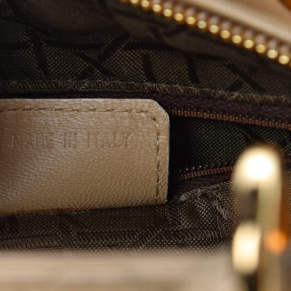 Christian Dior Lambskin Cannage Medium Lady Dior Beige 8 of 11