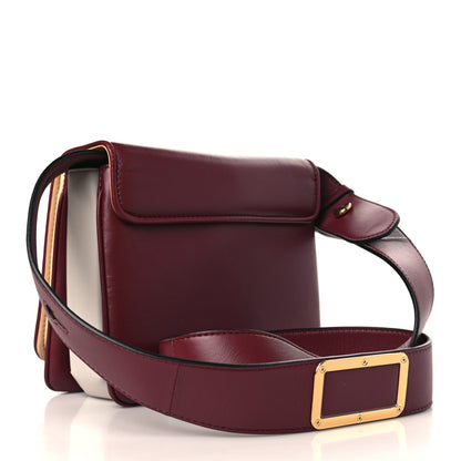 Fendi Shiny Nappa Small ID Shoulder Bag Rosso Scuro Papiro Ghiaia 2 of 9