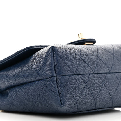 Chanel Caviar Quilted Small City Walk Flap Navy Blue 9 of 13
