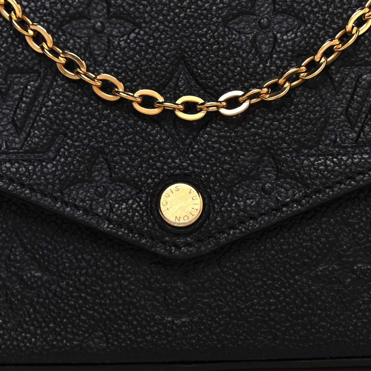 Louis Vuitton Empreinte Pochette Felicie Chain Wallet Black 7 of 13