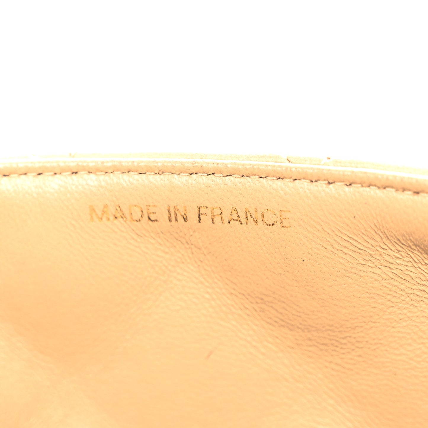 Lambskin Quilted Medium Single Flap Beige