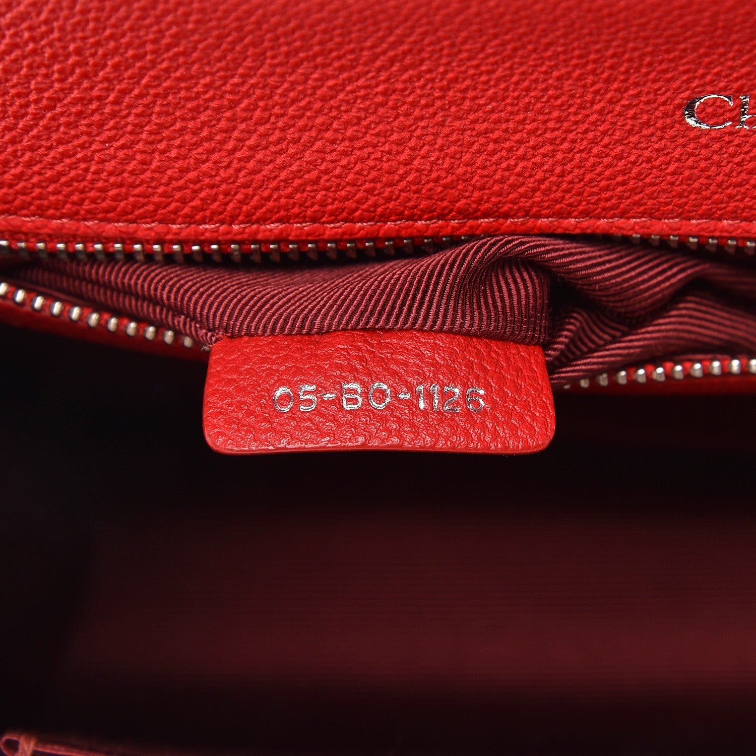 Christian Dior Grained Calfskin Medium Diorama Flap Bag Red 9 of 10