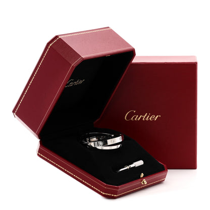 Cartier 18K White Gold 12 Diamond Double LOVE Bracelet 16 9 of 9