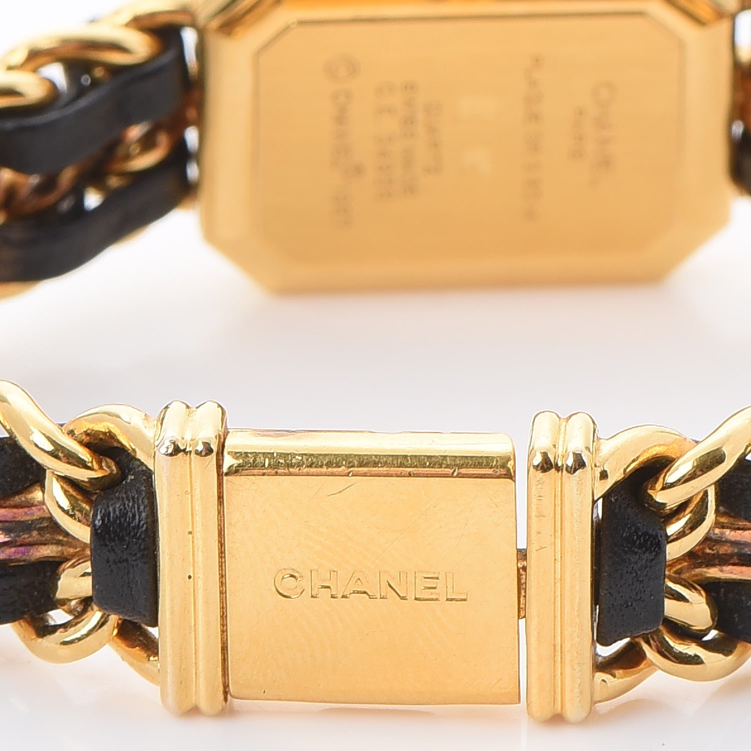 Chanel Stainless Steel Lambskin 20mm Chain Premiere Quartz Watch Gold S 6 of 8