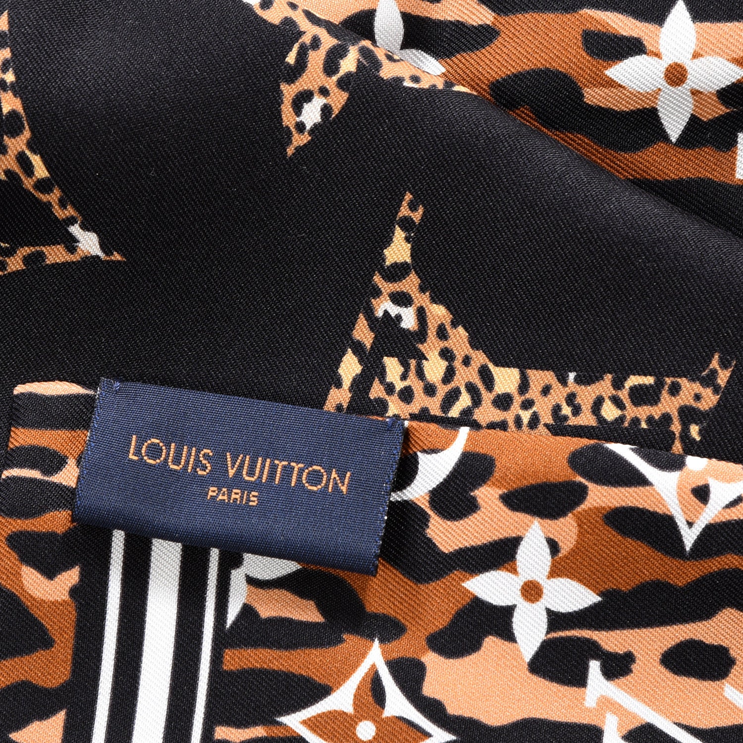 Louis Vuitton Silk Monogram Giant Jungle Bandeau Black 4 of 4