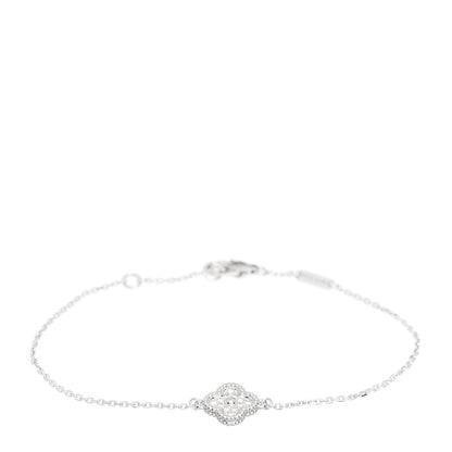 Van Cleef & Arpels 18K White Gold Diamond Sweet Alhambra Bracelet 1 of 4