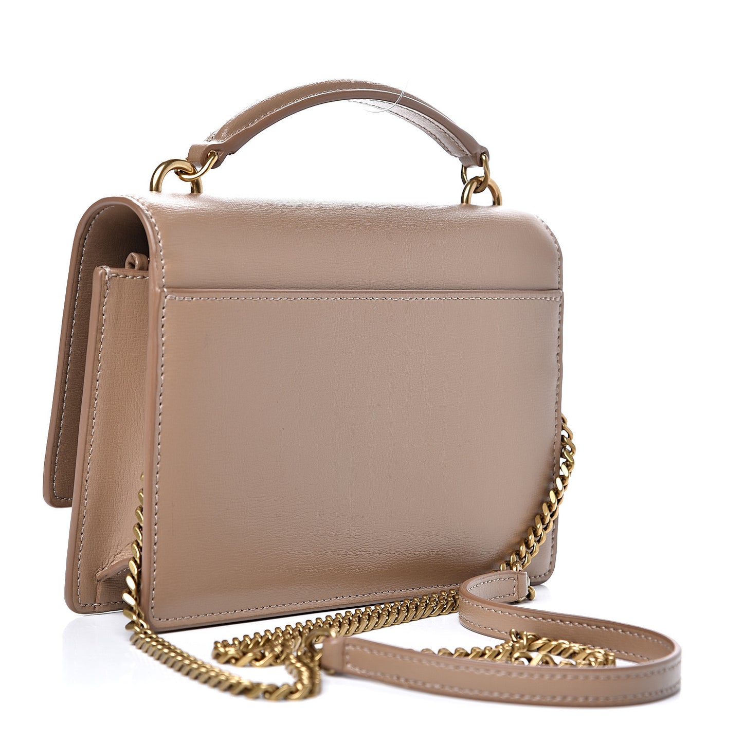 Calfskin Monogram Sunset Chain Wallet Dark Beige