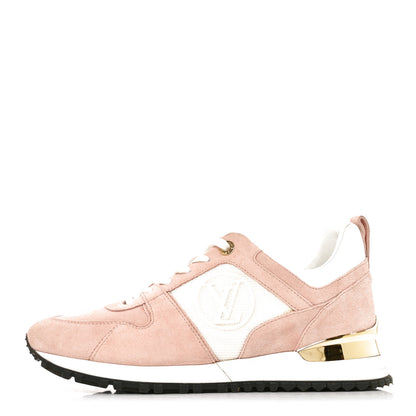 Louis Vuitton Suede Calfskin Run Away Sneakers 38 Pink 1 of 9