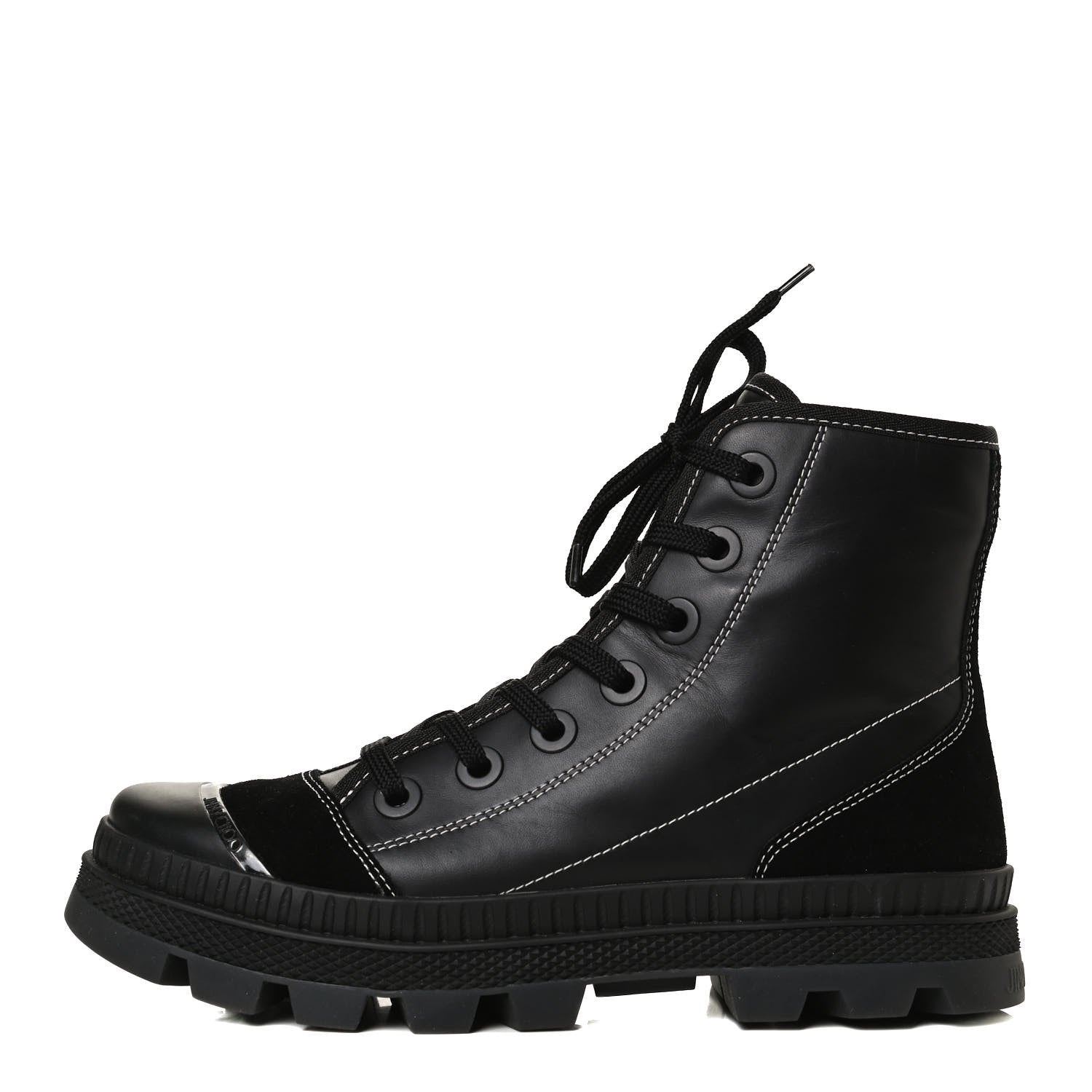 Jimmy Choo Nappa Crosta Suede Nord Combat Boots 40 Black 1 of 10