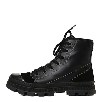 Jimmy Choo Nappa Crosta Suede Nord Combat Boots 40 Black 1 of 10