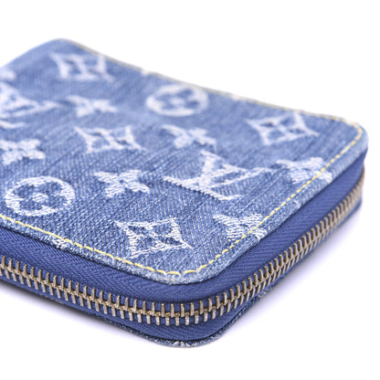 Louis Vuitton Denim Zip Compact Wallet Blue 7 of 14