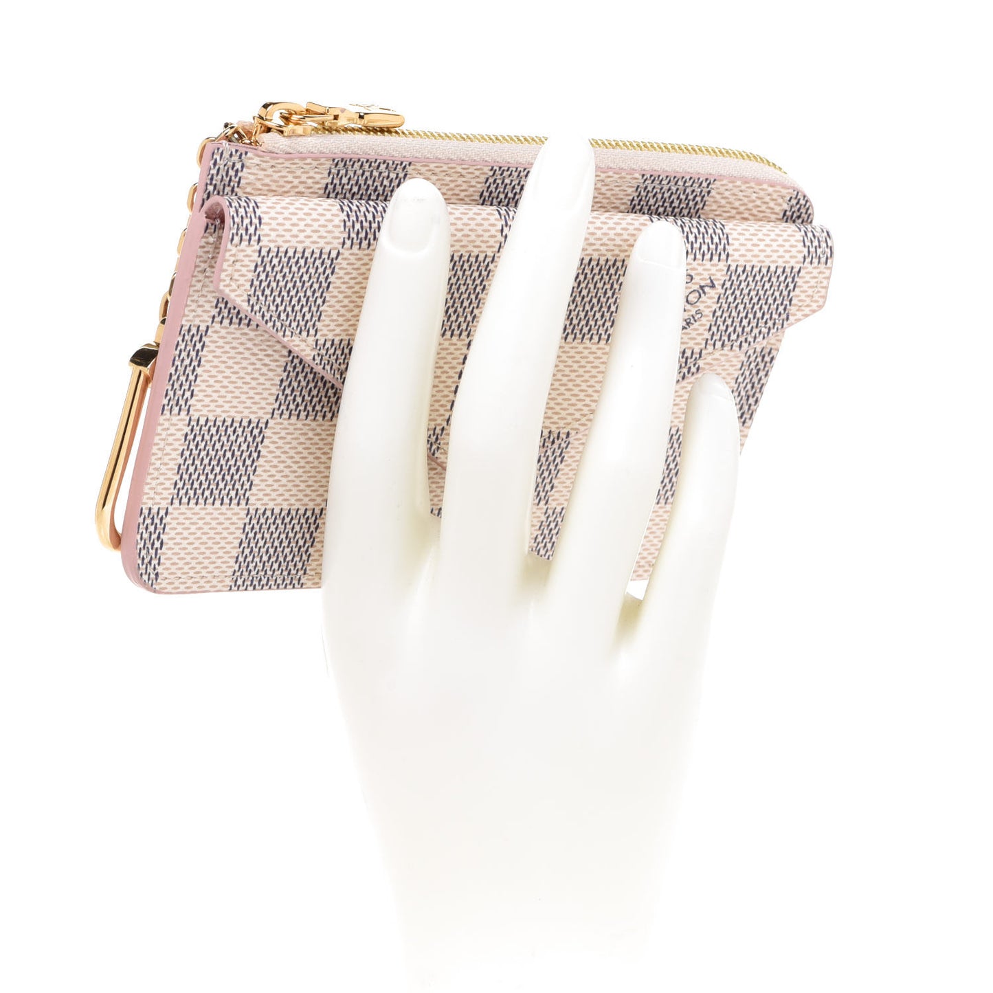 Damier Azur Recto Verso Card Holder Rose Ballerine