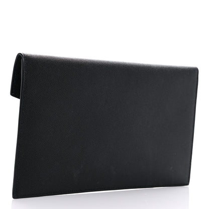 Saint Laurent Grain De Poudre Uptown Pouch Black 3 of 11