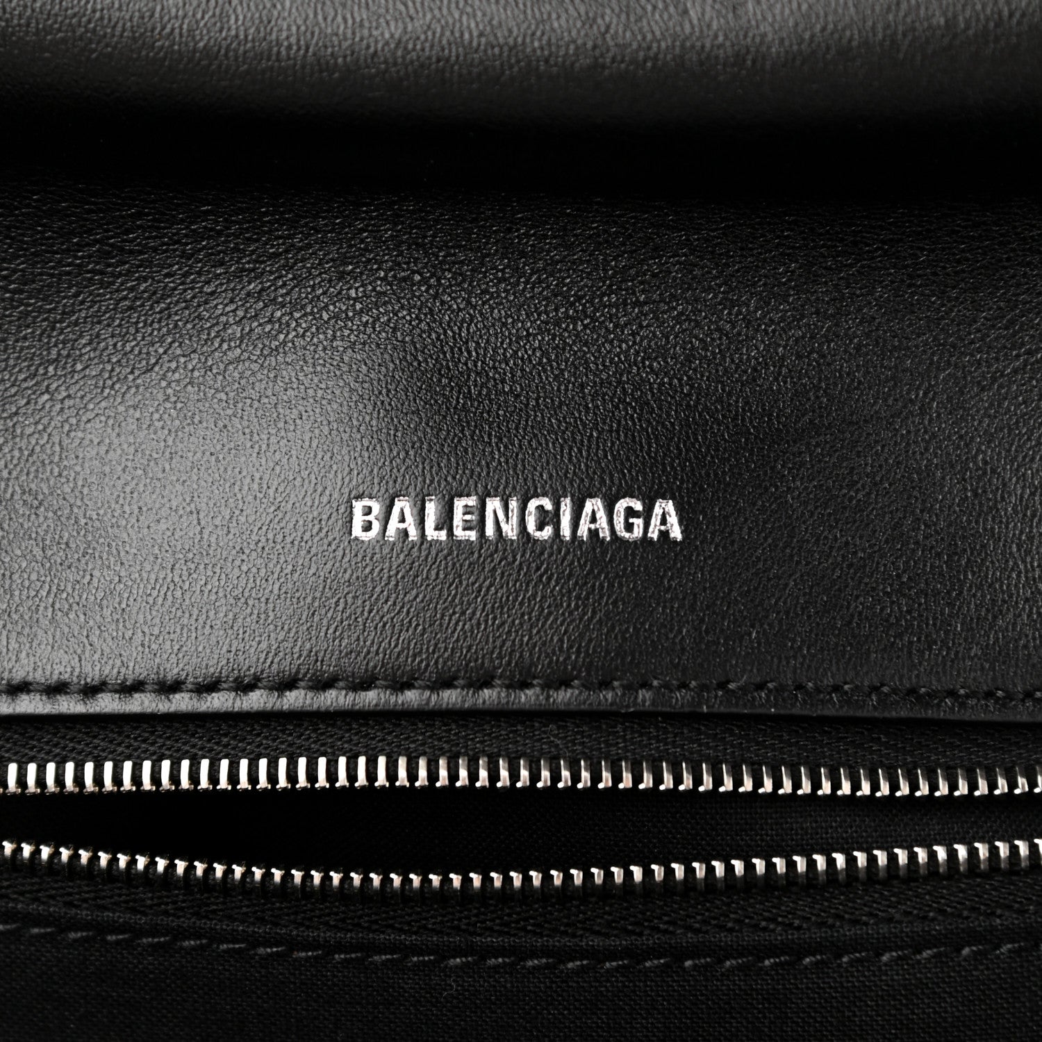 Balenciaga Nappa Calfskin Quilted Touch B Puffy Clutch Black 9 of 18