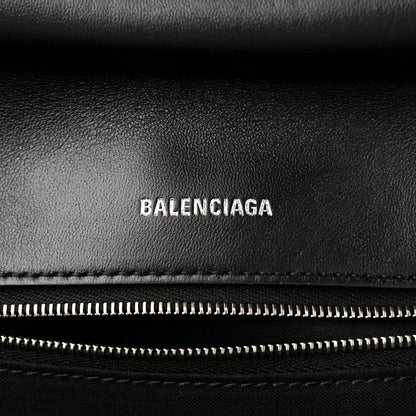Balenciaga Nappa Calfskin Quilted Touch B Puffy Clutch Black 9 of 18