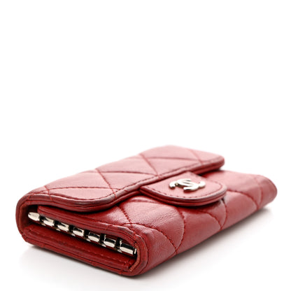 Chanel Lambskin Quilted 6 Key Holder Red 4 of 13