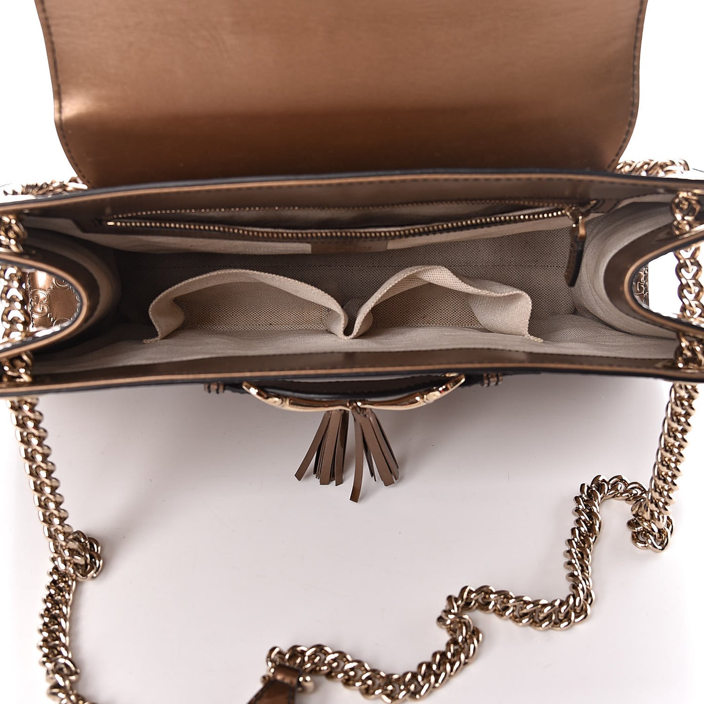 Shine Guccissima Large Emily Chain Shoulder Bag Acero