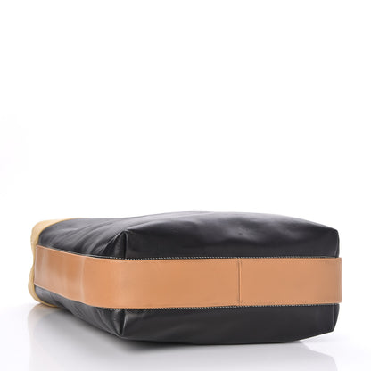 Celine Lambskin Calfskin Band Twisted Cabas Black 5 of 8