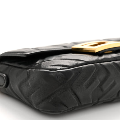 Fendi Nappa FF 1974 Embossed Mini Baguette Black 9 of 10
