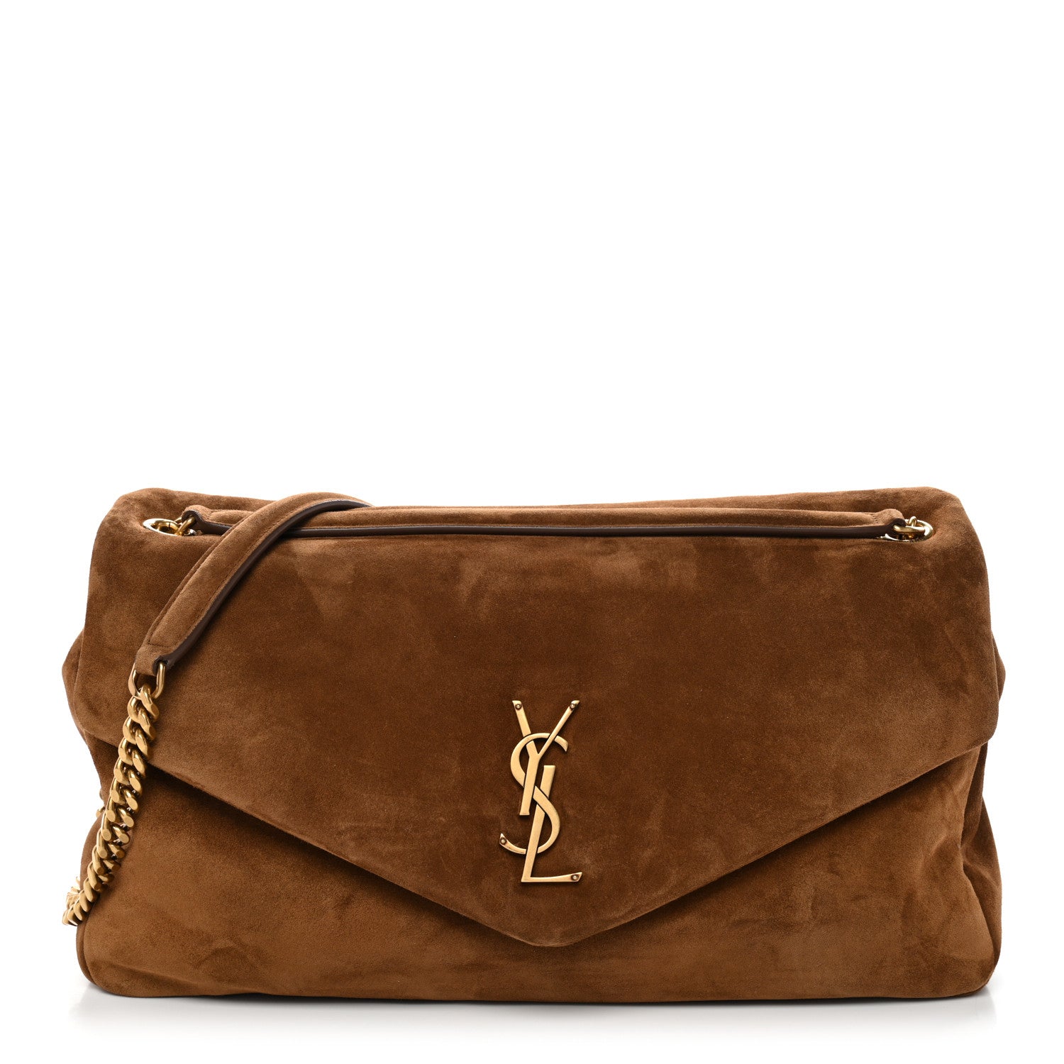 Saint Laurent Suede Large Calypso Caramel Cognac 1 of 11