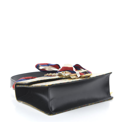 Gucci Iridescent Brocade Small Sylvie Shoulder Bag Gold 4 of 10