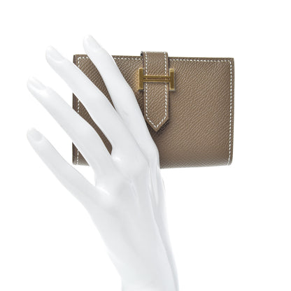 Hermes Epsom Bearn Card Holder Wallet Etoupe 2 of 7