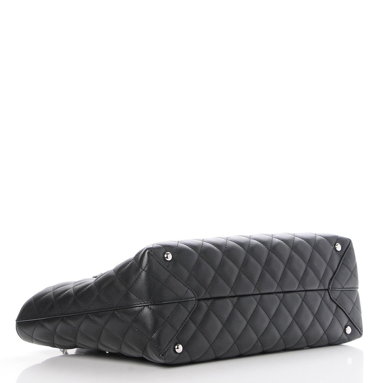 Chanel Calfskin Quilted Large Shopping Tote Black 4 of 9