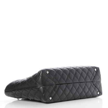 Chanel Calfskin Quilted Large Shopping Tote Black 4 of 9