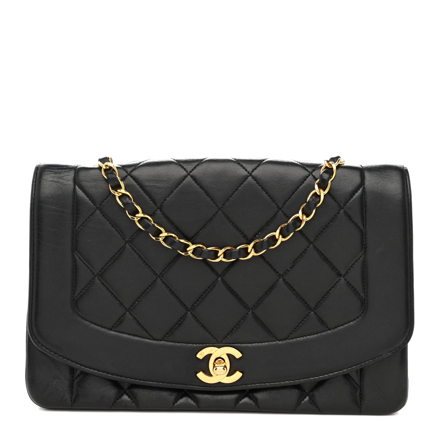 Chanel Lambskin Quilted Medium Single Flap Black 1 of 14