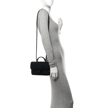 Chanel Lambskin Quilted Coco Pop Top Handle Flap Black 2 of 11