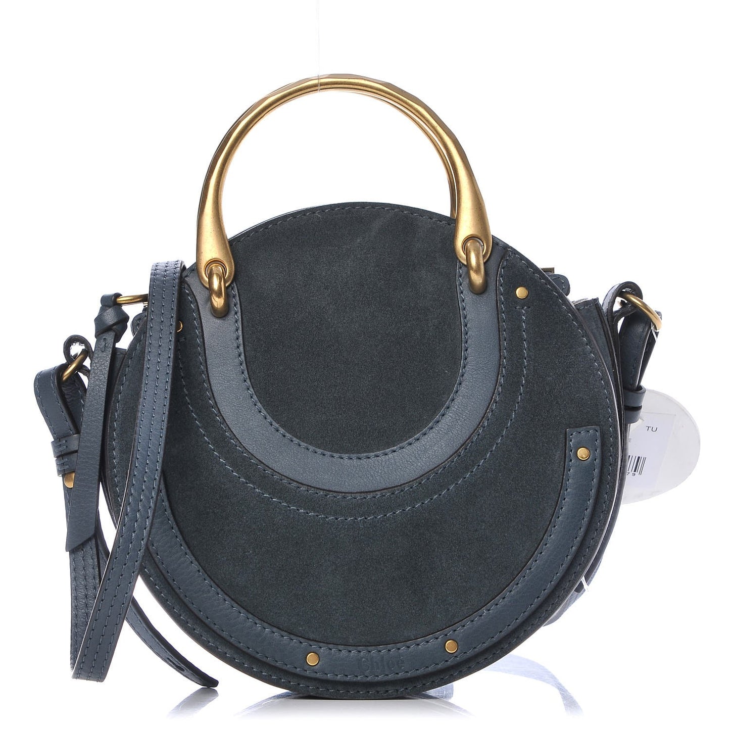 Goatskin Suede Small Pixie Bag Silver Blue