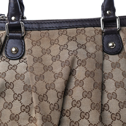 Gucci Monogram Medium Sukey Top Handle Dark Brown 13 of 13