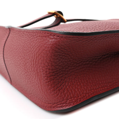Hermes Taurillon Clemence Halzan 25 Rouge H 10 of 10