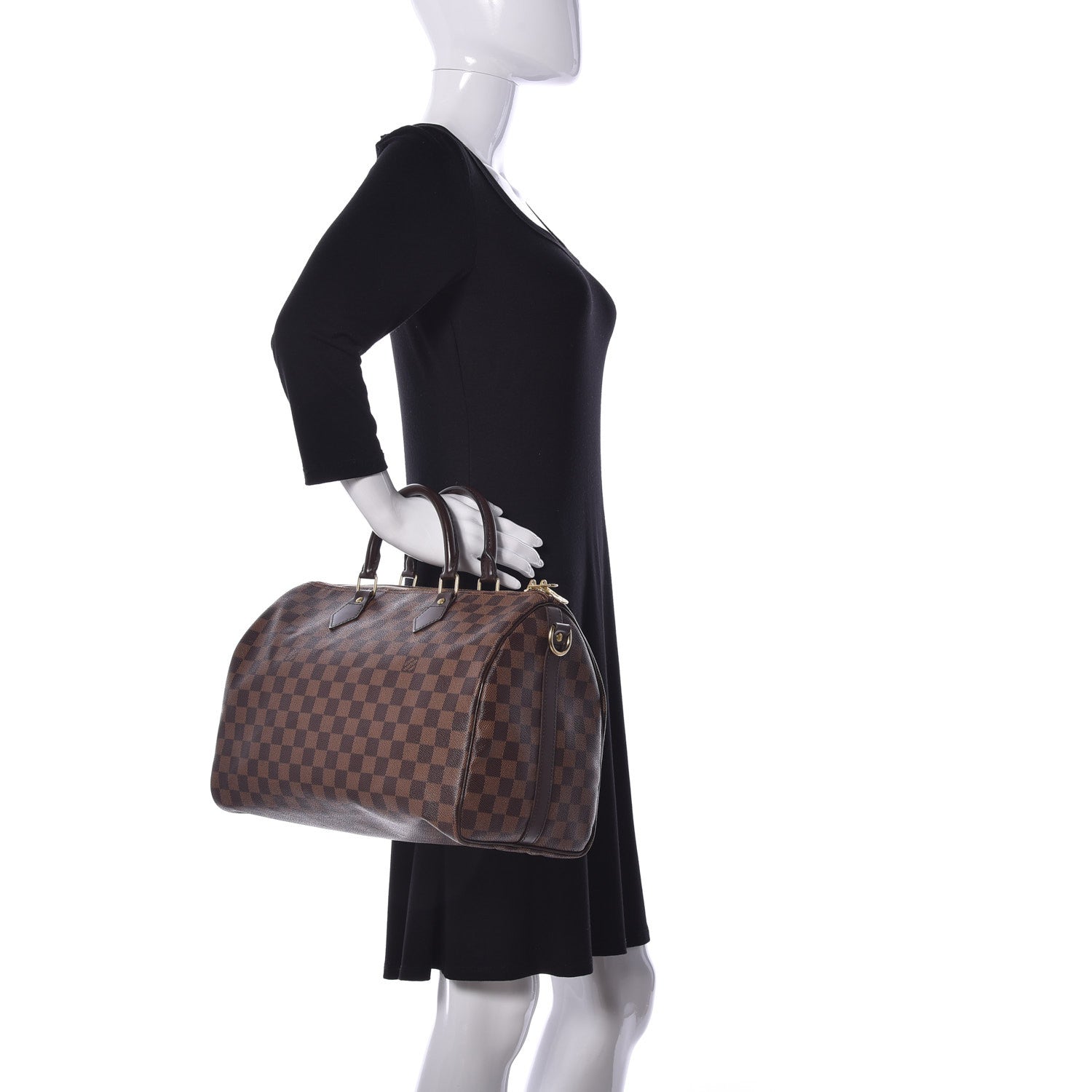 Louis Vuitton Damier Ebene Speedy Bandouliere 35 2 of 22