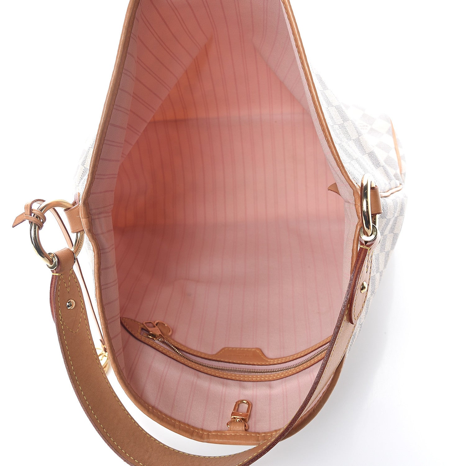 Louis Vuitton Damier Azur Delightful MM Rose Ballerine 4 of 8