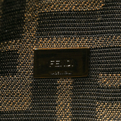 Fendi Fabric Jacquard FF 1974 Mini Baguette Tobacco Moro Black 6 of 7