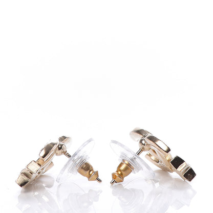 Chanel Crystal CC Starfall Earrings Gold 3 of 5