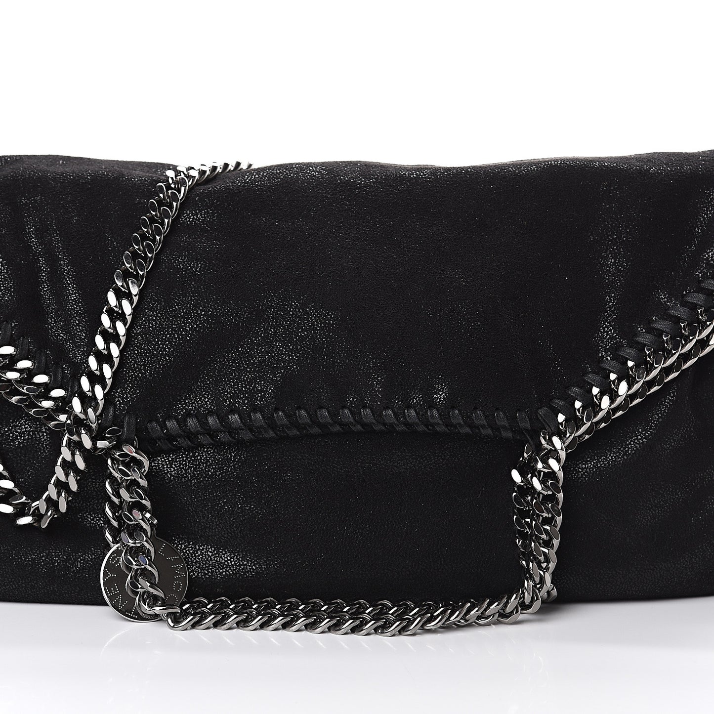 Shaggy Deer Falabella Fold Over Tote Black
