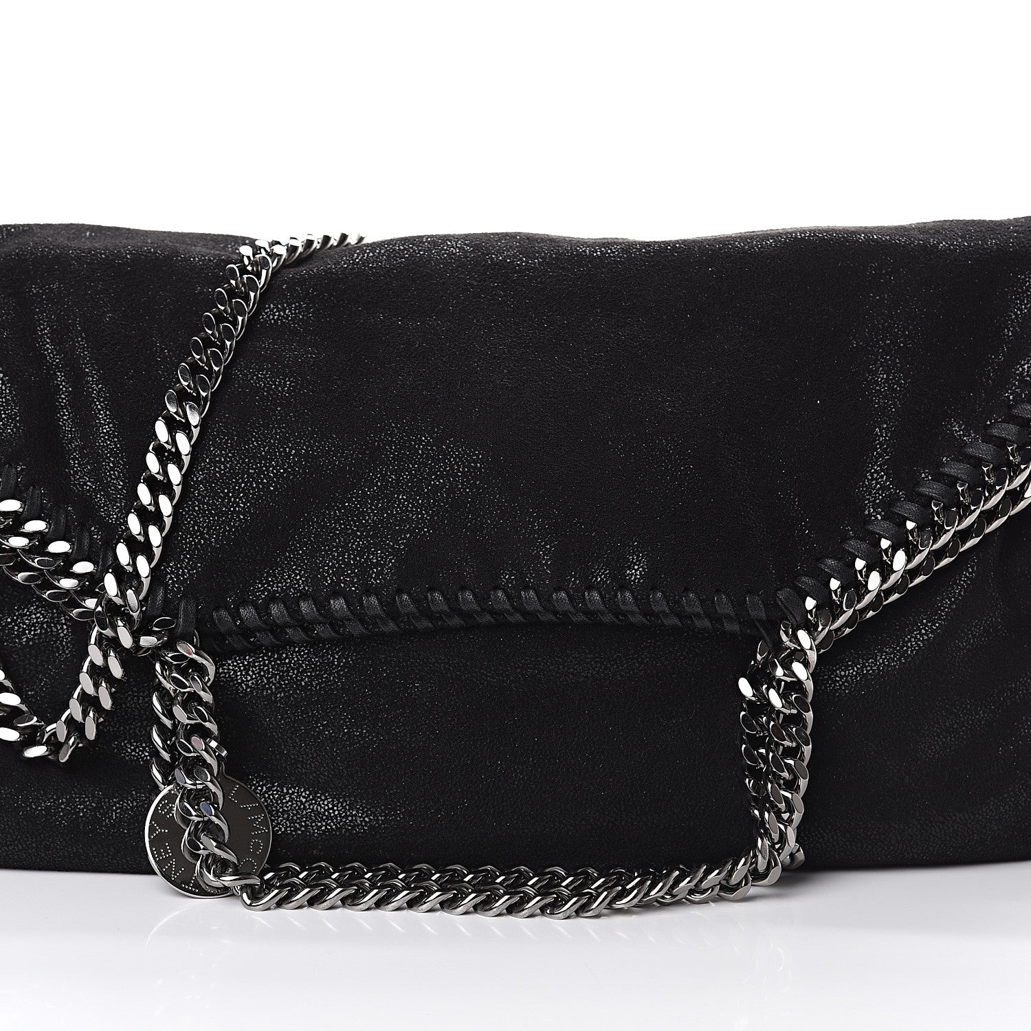 Stella McCartney Shaggy Deer Falabella Fold Over Tote Black 6 of 8