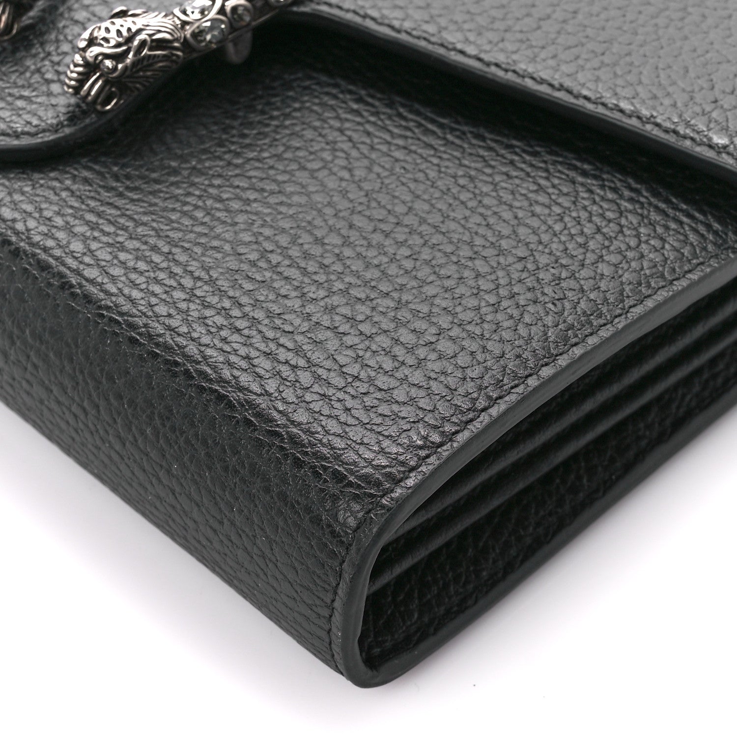 Gucci Calfskin Mini Dionysus Chain Wallet Black 11 of 12