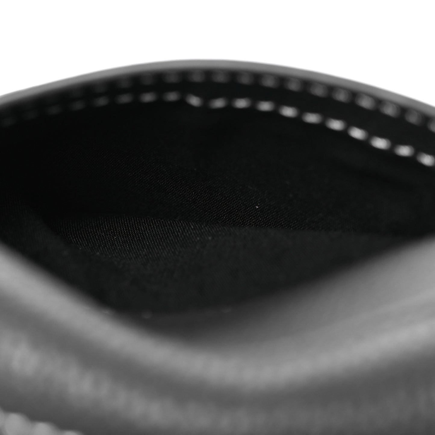 Grained Calfskin Saddle Mini Key Ring Black