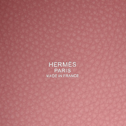 Hermes Taurillon Clemence Picotin Lock 22 MM Rose Sakura 6 of 12