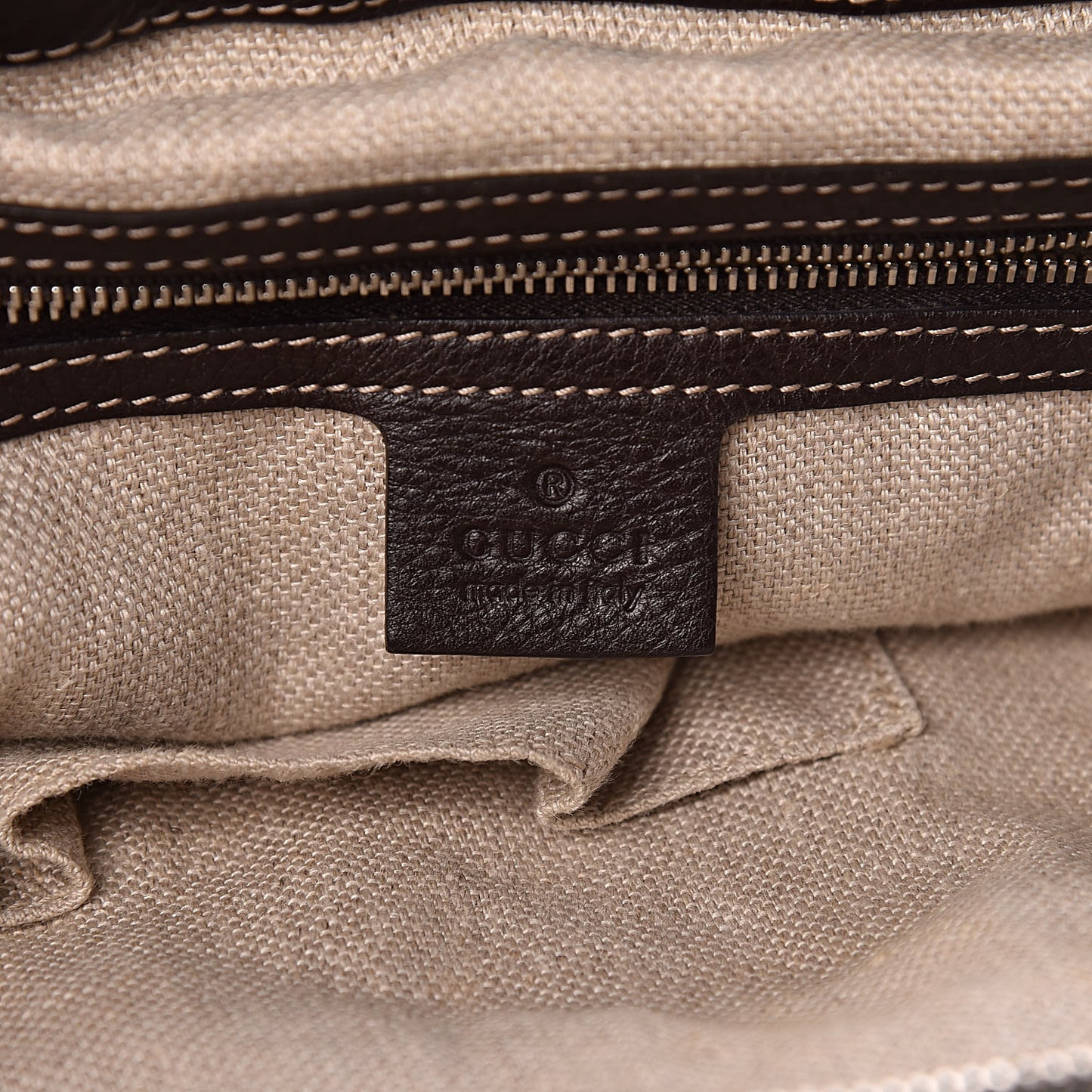 Monogram Large Icon Bit Top Handle Bag Brown