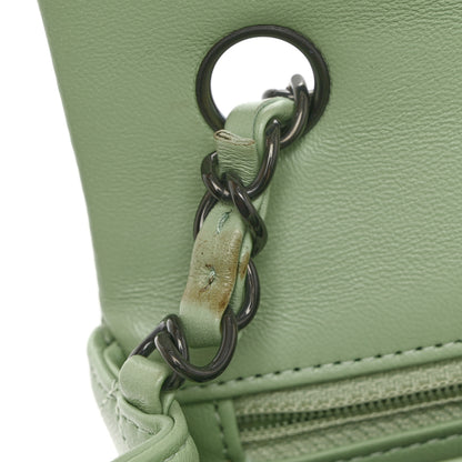 Chanel Lambskin Quilted Mini Rectangular Flap Light Green 11 of 11