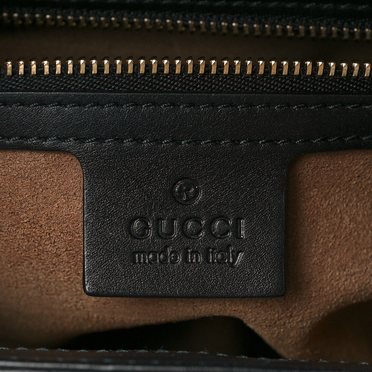 Gucci GG Supreme Monogram Calfskin Small Padlock Top Handle Bag Beige Black Cuir 5 of 11