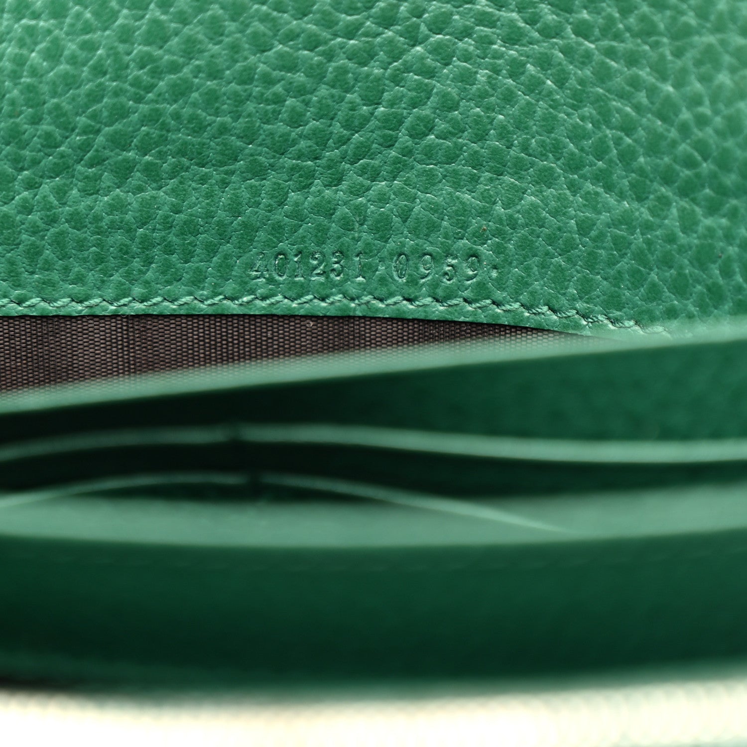 Gucci Calfskin Mini Dionysus Chain Wallet Emerald 8 of 11