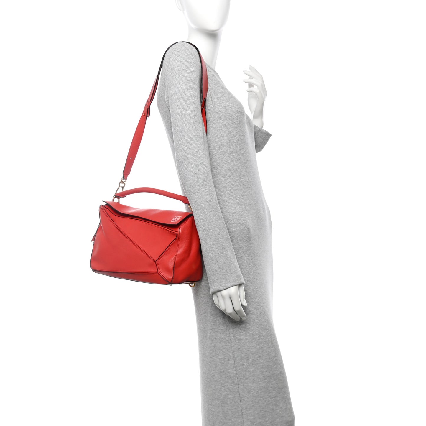 Calfskin Medium Puzzle Bag Scarlet