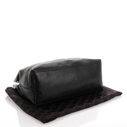 Gucci Pebbled Calfskin Medium Soho Chain Shoulder Bag Black 4 of 7