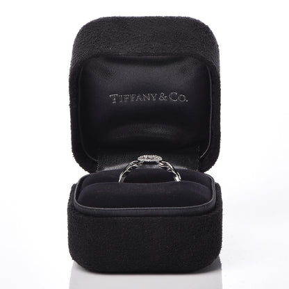 Tiffany 18K White Gold Diamond Hearts Eternity Band Ring 58 8.25 5 of 5